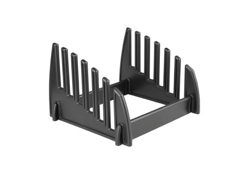 RW Base Black Plastic Collapsible Rack - For Flexible Cutting Board /  Chopping Mat, 6 Slots - 9 x 9 x 6 1/2 - 1 count box