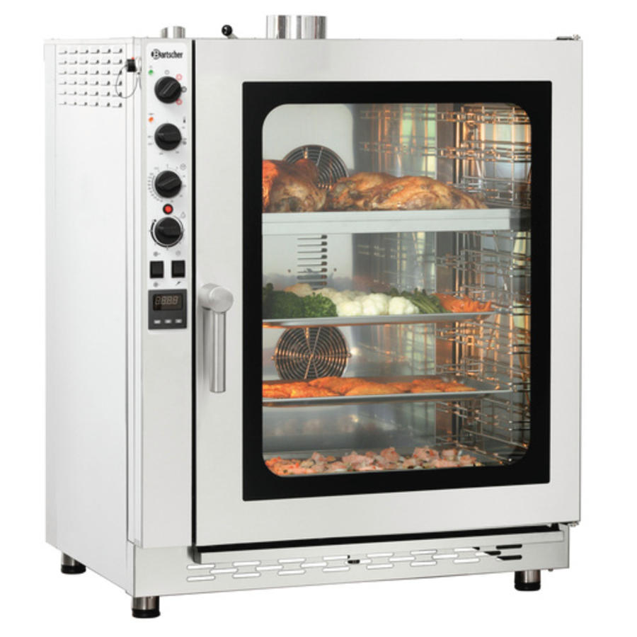 Cuisinière combinée d'accueil | Gaz | 10 x 1/1 GN | 89x85xH 113,5 cm
