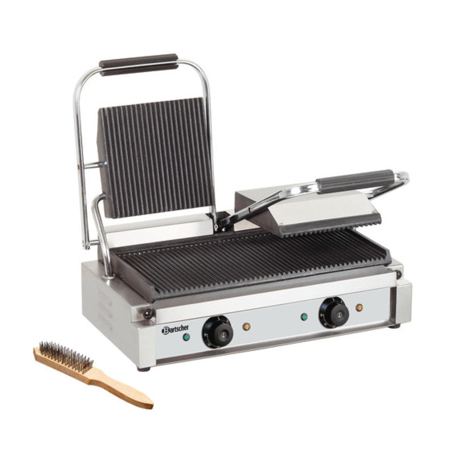 Double Contact Grill | Ribbed Grill Plates