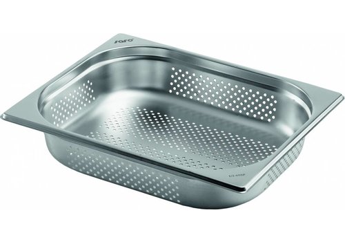  Saro Bacs gastronormes, en acier inoxydable, perforés. GN 1/2 | Garantie de 2 ans 