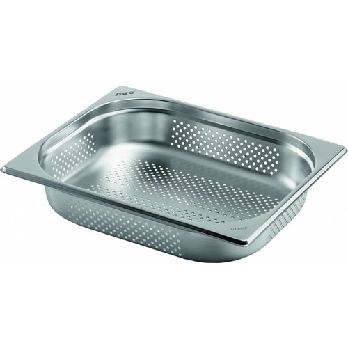  Saro Bacs gastronormes, en acier inoxydable, perforés. GN 1/2 | Garantie de 2 ans 