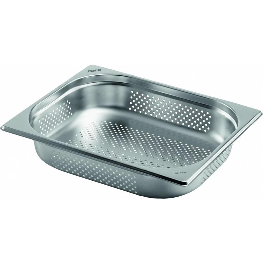 Gastronorm containers stainless steel perforated GN 1/2 | 2 Year Warranty