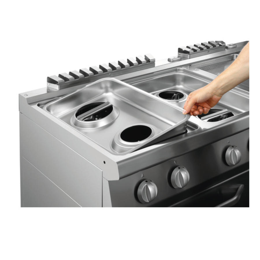 Cuisinière à gaz avec four électrique | 4 brûleurs