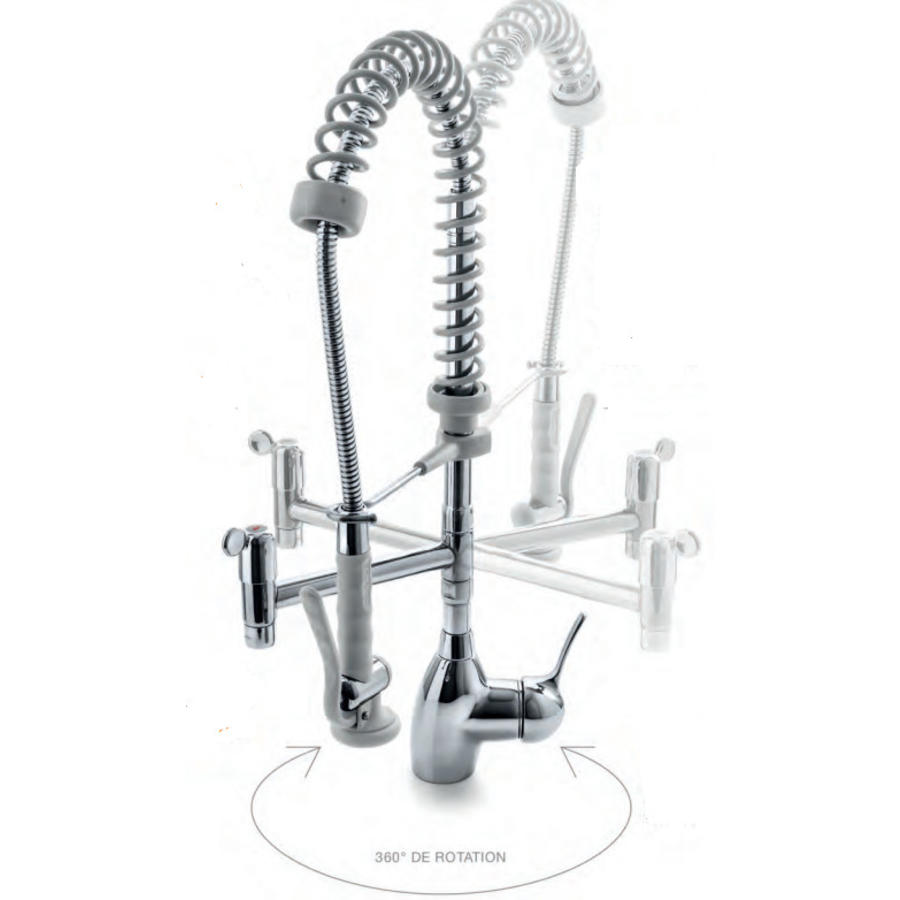 Mixer tap Stainless steel | (H)60cm