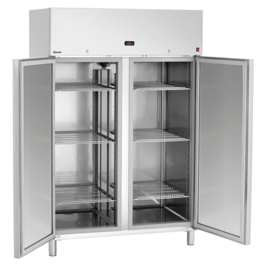 Doppelkühlschrank | Edelstahl | GN211 | 132 (B) x 85,5 (T) x 205 (H) cm