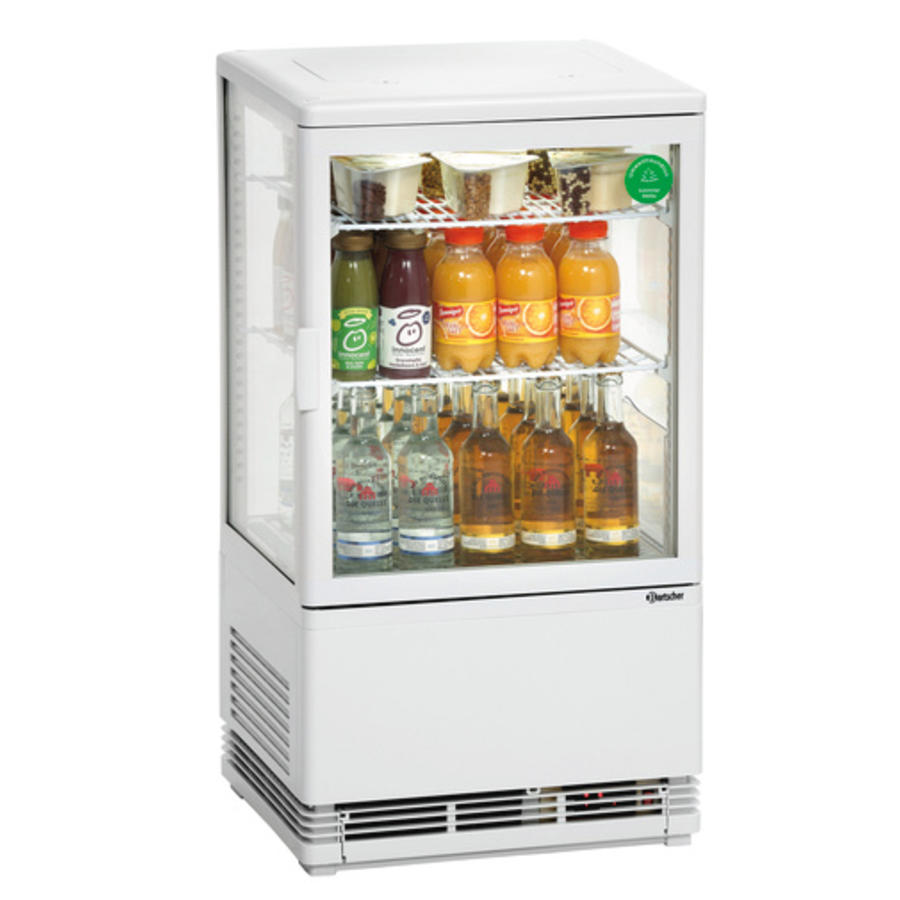 Small refrigerated display case white - 58 liters