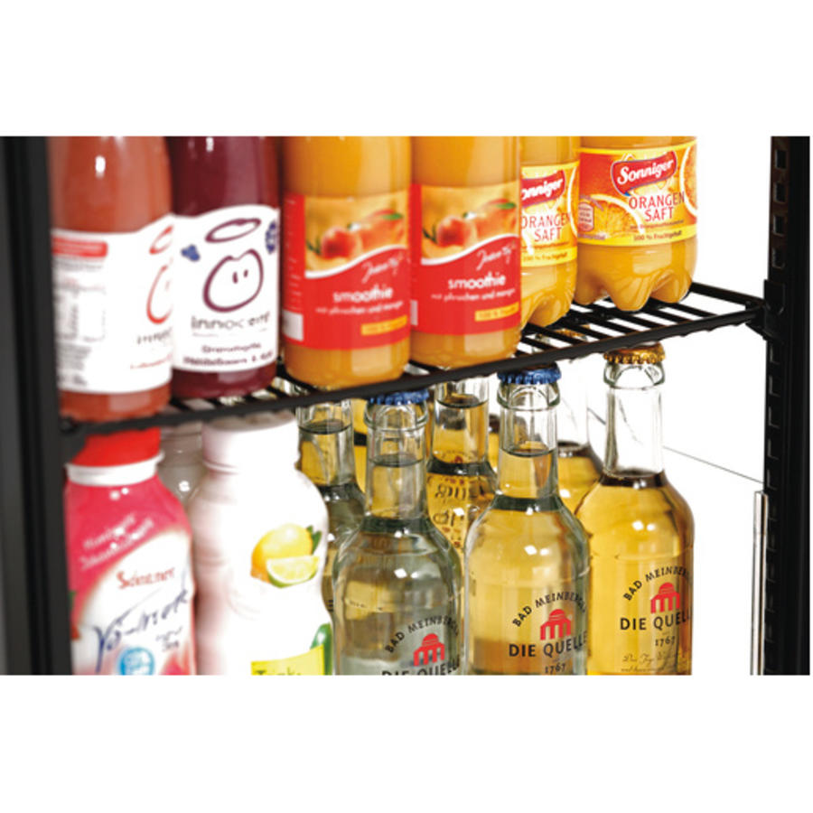 Vitrine noire avec éclairage - 78 litres