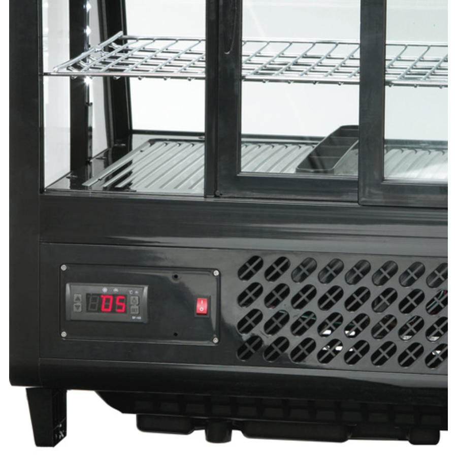 Refrigerated display case black - Bartscher -100 Liter