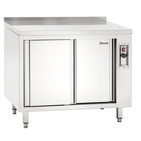 Stainless Steel Warm Cabinet with Sliding Doors and Intermediate Shelf | W 1000mm