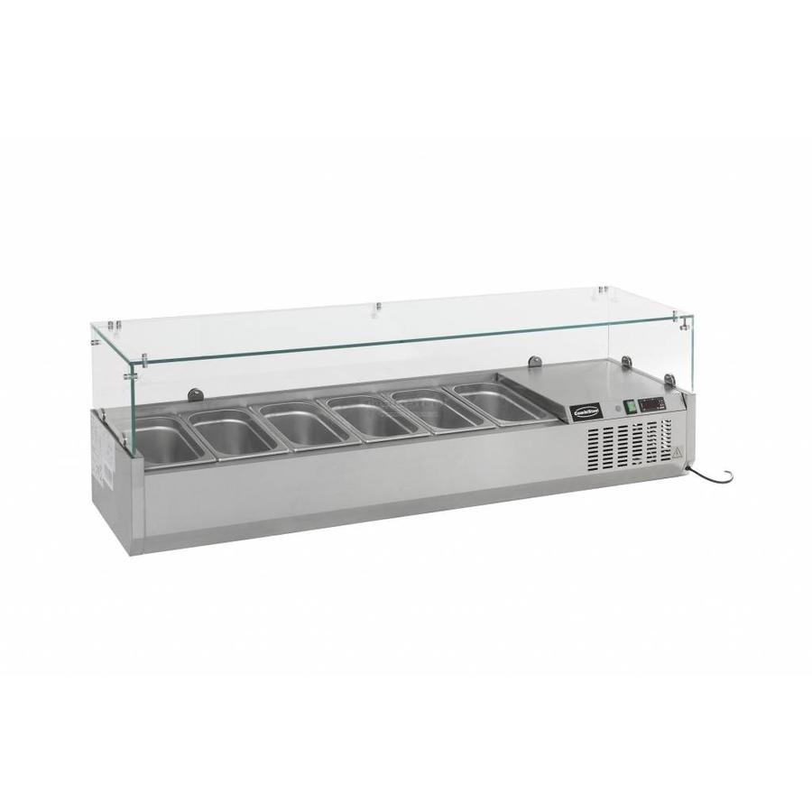 Vitrine réfrigérée en Combisteel GN 1/3 | 5 tailles