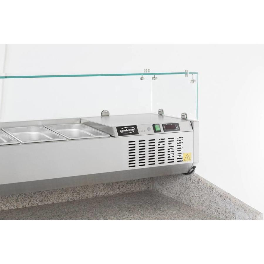 Vitrine réfrigérée en Combisteel GN 1/3 | 5 tailles