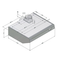 Stainless Steel Extractor System with Lighting | 60x52x17 cm