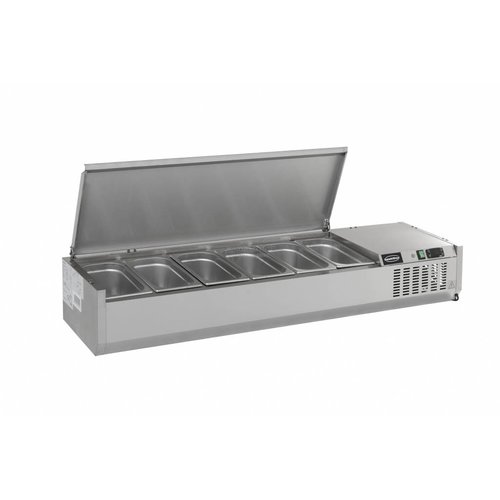  HorecaTraders Set-up display case Refrigerated with Lid GN 1/3 | 3 formats 