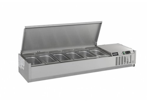  HorecaTraders Refrigerated Display Case with Lid GN 1/4 | 3 sizes 