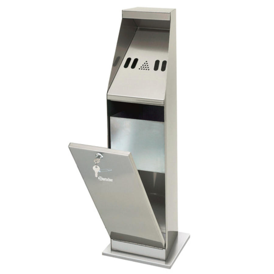 Cendrier sur pied boîtier en acier | 24(L)x24(P)x87(h) cm