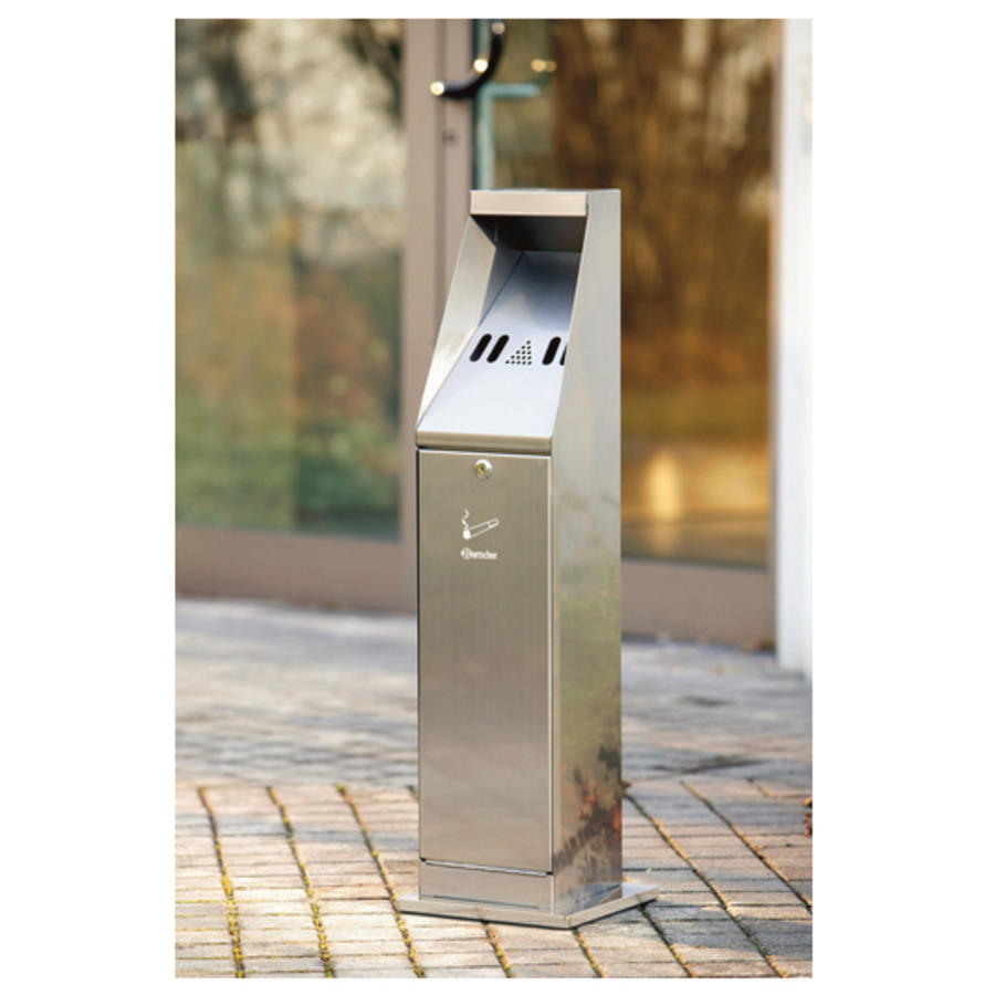 Cendrier sur pied boîtier en acier | 24(L)x24(P)x87(h) cm