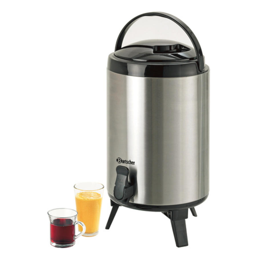 Distributeur d'eau chaude en acier inoxydable avec robinet 9 litres
