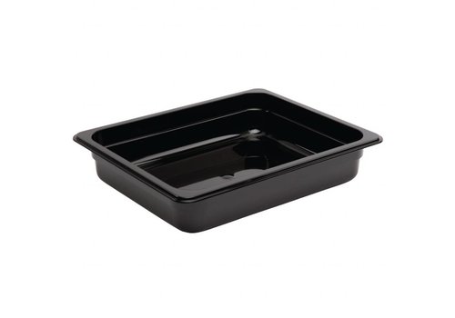  Vogue Plastic Gastronorm containers 1/2 | 4 Sizes - Black 