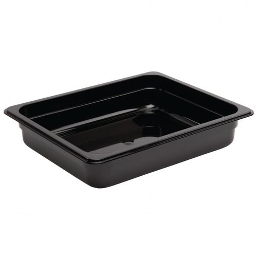  Vogue Plastic Gastronorm bakken 1/2 | 4 Formaten - Zwart 