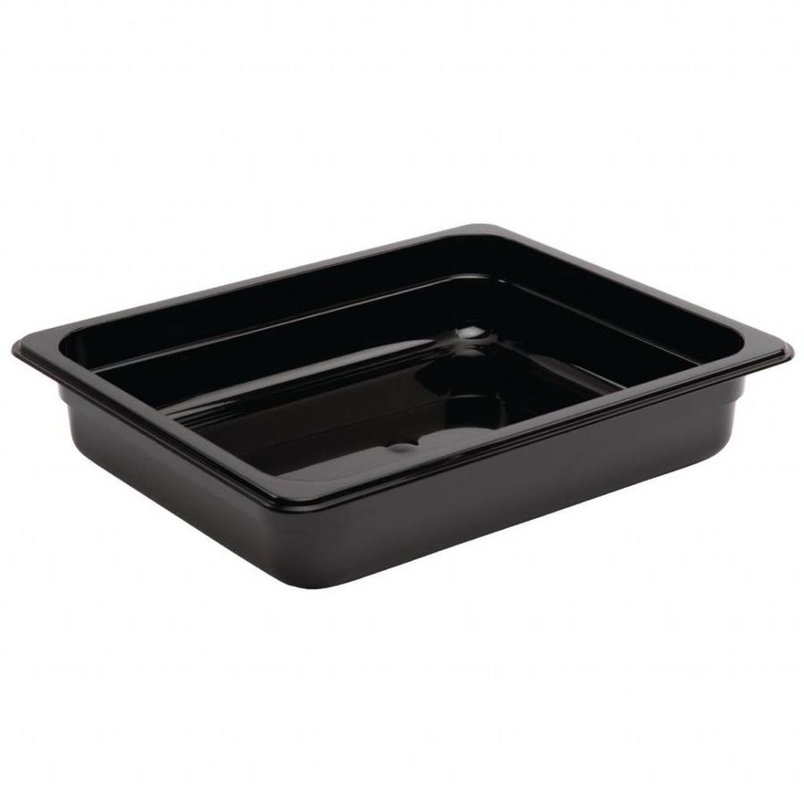 Plastic Gastronorm containers 1/2 | 4 Sizes - Black