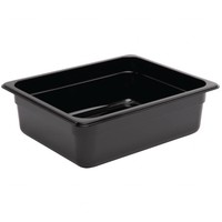 Plastic Gastronorm containers 1/2 | 4 Sizes - Black