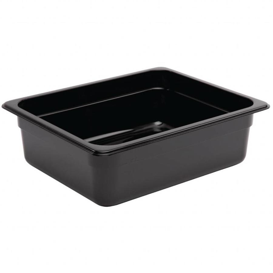 Plastic Gastronorm containers 1/2 | 4 Sizes - Black