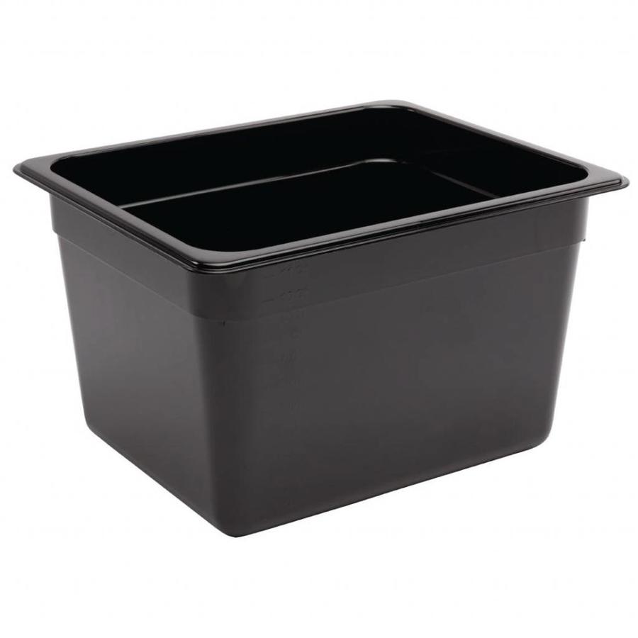 Plastic Gastronorm containers 1/2 | 4 Sizes - Black