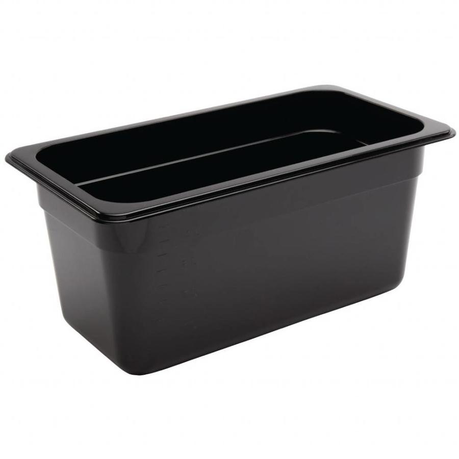 Black Plastic Gastronorm containers 1/3 | 4 Different Dimensions