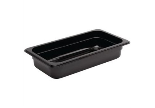  Vogue Black Plastic Gastronorm containers 1/3 | 4 Different Dimensions 