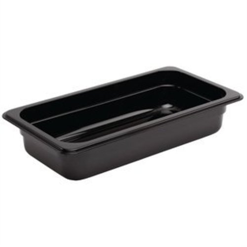  Vogue Black Plastic Gastronorm Pans 1/3 | 4 Different Sizes 
