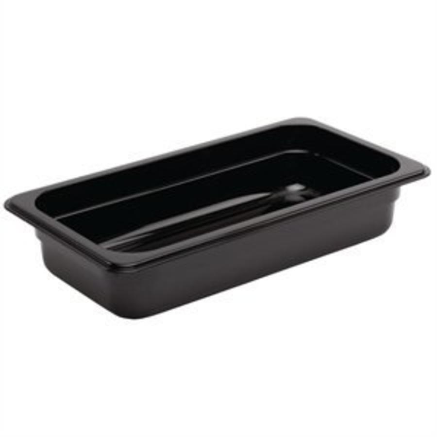 Schwarze Gastronormbehälter 1/3 aus Kunststoff | 4 verschiedene Größen