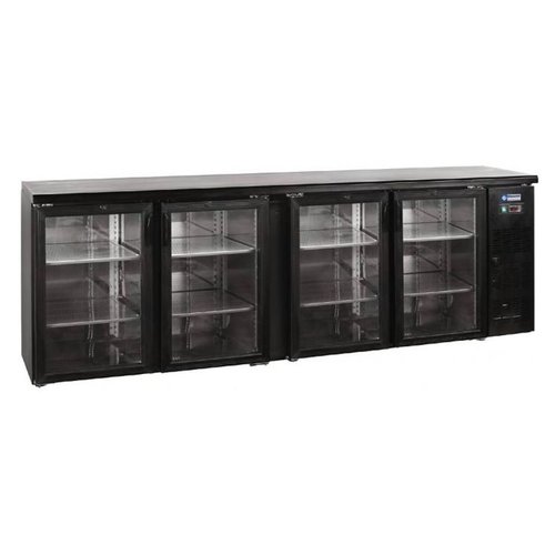  HorecaTraders Bar cooler with 4 glass doors | 630 litres 