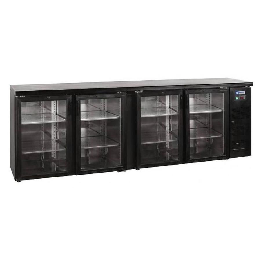 Bar réfrigéré avec 4 portes vitrées | 630 litres