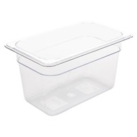 Gastronorme en plastique 1/4 | 3 tailles transparentes