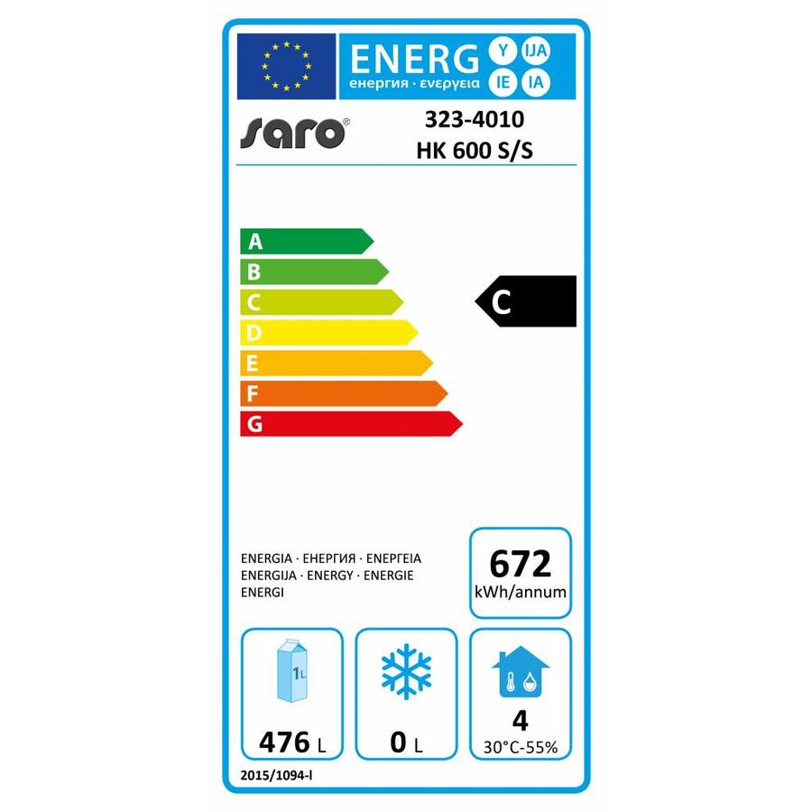 Réfrigérateur en acier inoxydable à porte simple