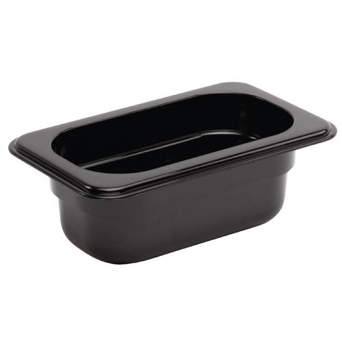  Vogue GN containers plastic 1/9 | 2 Sizes - black 