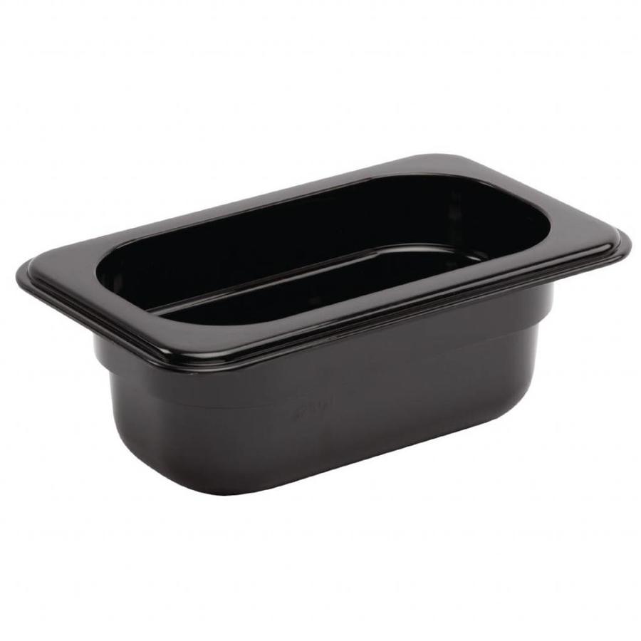 GN containers plastic 1/9 | 2 Sizes - black