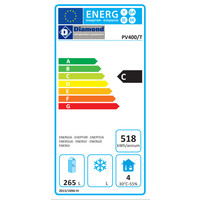 Réfrigérateur en acier inoxydable 402 litres