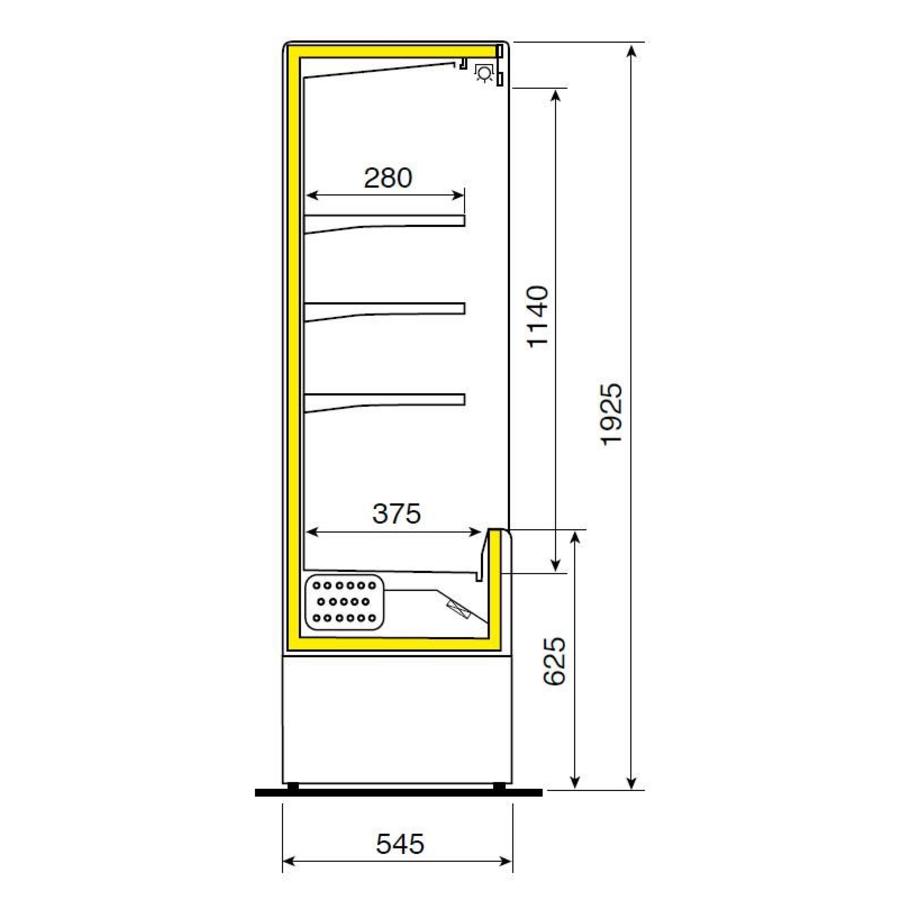 Refrigerated wall cooling with 4 shelves - 700x545xh1925 mm