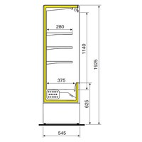 Meuble mural réfrigéré 4 étagères - Acier/Inox - 1500 x 545 x h1925