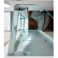 Built-in refrigerated display case with slanted glass Wouter