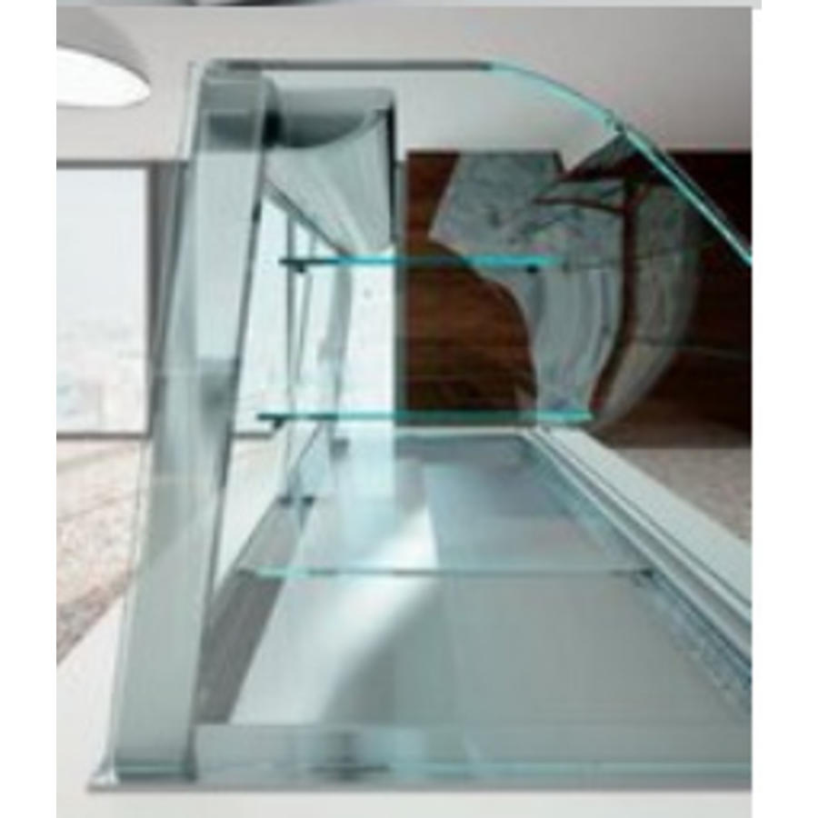Built-in Refrigerated display case with slanted glass Wouter