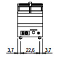 Friteuse à gaz 8 litres modèle de table 6,8 kW
