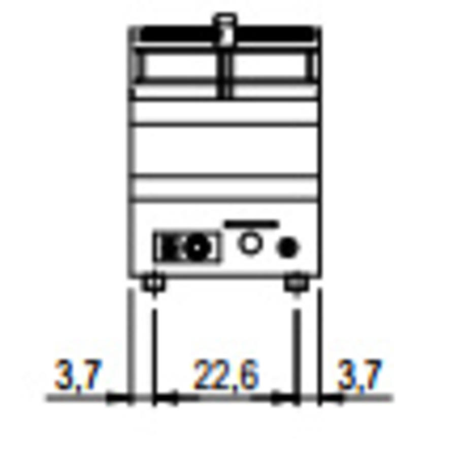 Friteuse Gas 8 Liter Tafelmodel 6,8 Kw