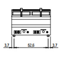 Deep Fryer Gas | 2x8 Liter | Table model | 13.6 Kw