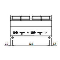 Friteuse à gaz | 2x8 litres 11 kW