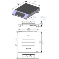 Inductieplaat 2500Watt | Tactiele toetsen