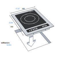 Induction hob Built-in 6000 Watt | Tactile keys