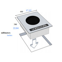 Induction hob Wok Built-in 6000 Watt | Tactile keys