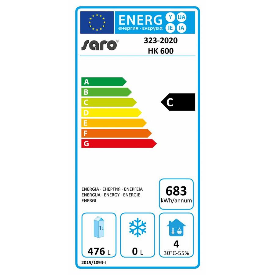 Réfrigérateur de restauration debout 575 litres | Ventilateur